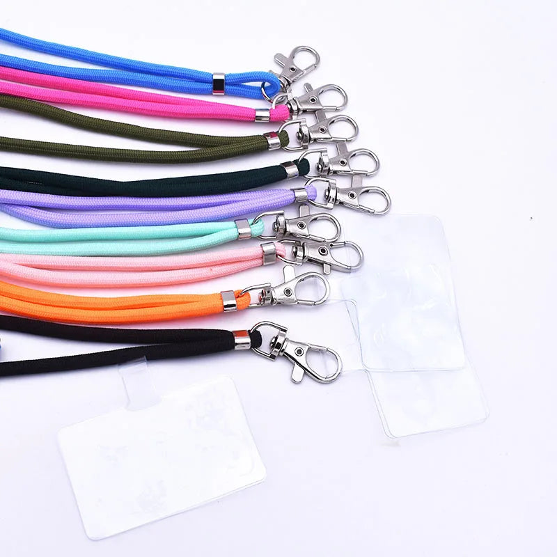 Classic Polyester Lanyard Cord Neck Strap with Tether Patch Custom Cord Strap