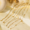 G3950 Wholesale Stainless Steel Chain Anklets 18k Gold Plated Sample Heart butterfly Foot Chains Anklet for Women Jewelry