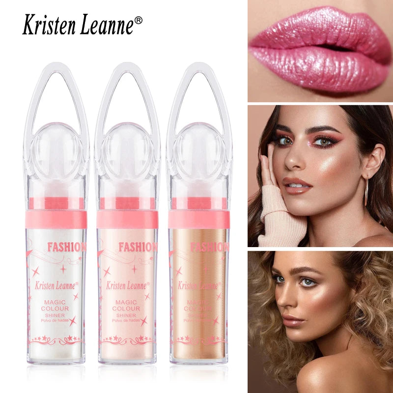 KRISTEN LEANNE Polvo De Hadas Full Body Brightening Cute Highlighter Fairy-like Makeup Glitters Loose Eyeshadow Lips Bloom