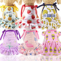 Fashion Pet Dresses for Small Dogs Cute Female Dog Clothing with Mommy Puppy Skirt Summer Apparel Made of Polyester and Cotton