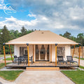 Prefab Luxury Glamping Safari Tent Outdoor Retreat With Bathroom for Harsh Climate