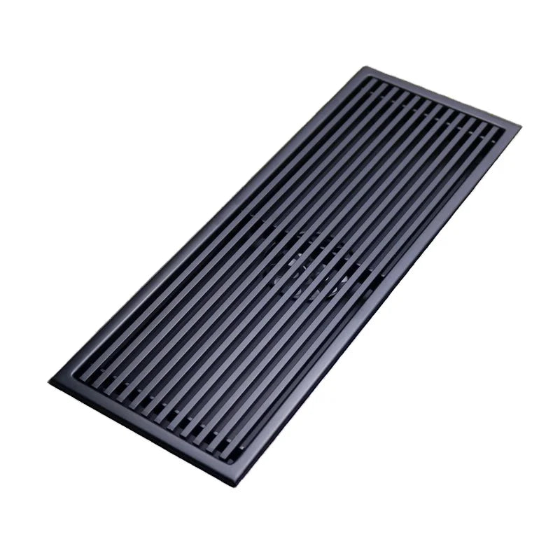 304 Stainless Steel Linear Drain Low Height 35mm Shower Floor Drain with Anti-Odor Trap Quick Install Kit for Bathroom Hotel