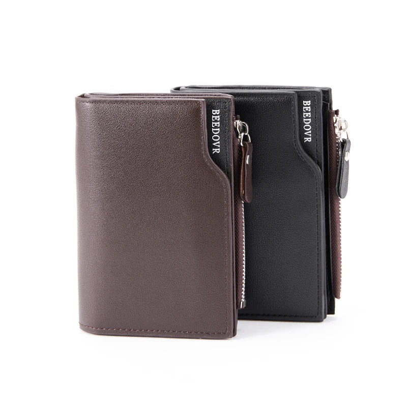 Men Wallets Small Fashion Brand Pu Leather Purse Men Card Bag for Clutch Purse Money Clip Wallet