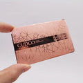 Warranty Custom Wedding Invitation Rose Visit Mirror Metal Card Laser Engraving Metal Blank Business Visiting Card