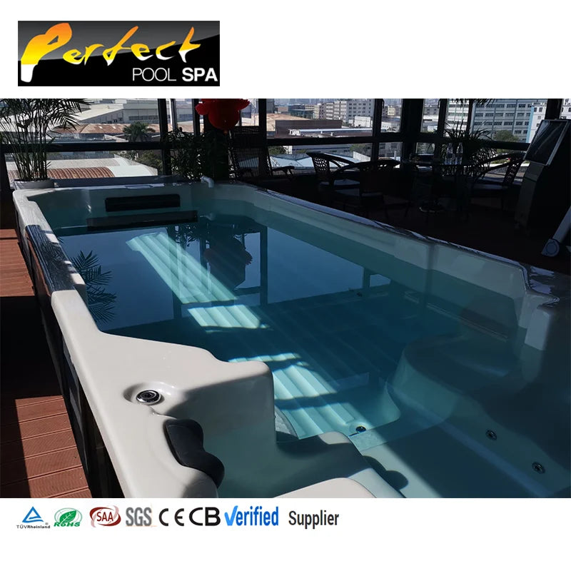 Factory Prices High Quality 5 Persons Acrylic Swim Pool Swimming Pool Endless Swimming Pools Indoor and Outdoor