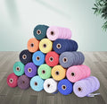 Charmkey Wholesale Polyester Cotton Recycle Cotton Rope Macrame Cord for Handwork DIY Craft 4mm Twisted Bag Cushion 100 Meters