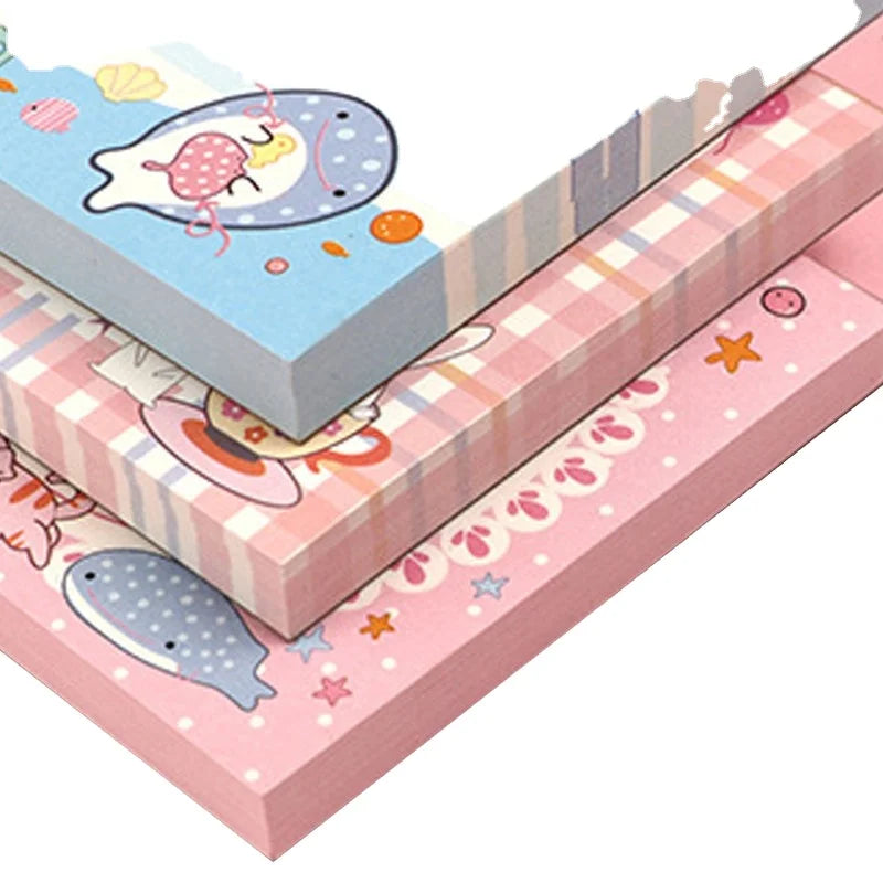 Adhesive Stationery Memo  Notepad Plan Sheet Bookmark Label Kawaii Party Animal Fish Plan Office School Supplies Freely Paper