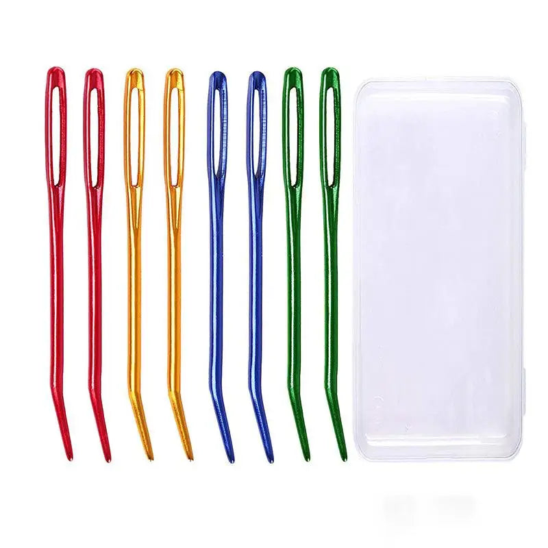 Charmkey High-quality Aluminum Curved Needle Knitting Needles 7.3cm Sweater Crooked Twist Muffler Weaving Hand Sewing Needle