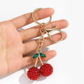 Luxury Women Bag Accessories Cherry Keychain Valentine Small Gift Fruit Key Chains Cherry Charm Jewelry Pendant Cherry Key Rings