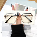 2024 Chic Women Blue Ray Blocking Glasses Classic Metal Ultralight Square Pink Eyeglasses Eye Protection Computer Eyewear Men