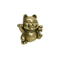 Creative Cartoon Character Brass Lucky Cat Sculpture Desktop Office Decorative Ornament Antique Metal Craftwork