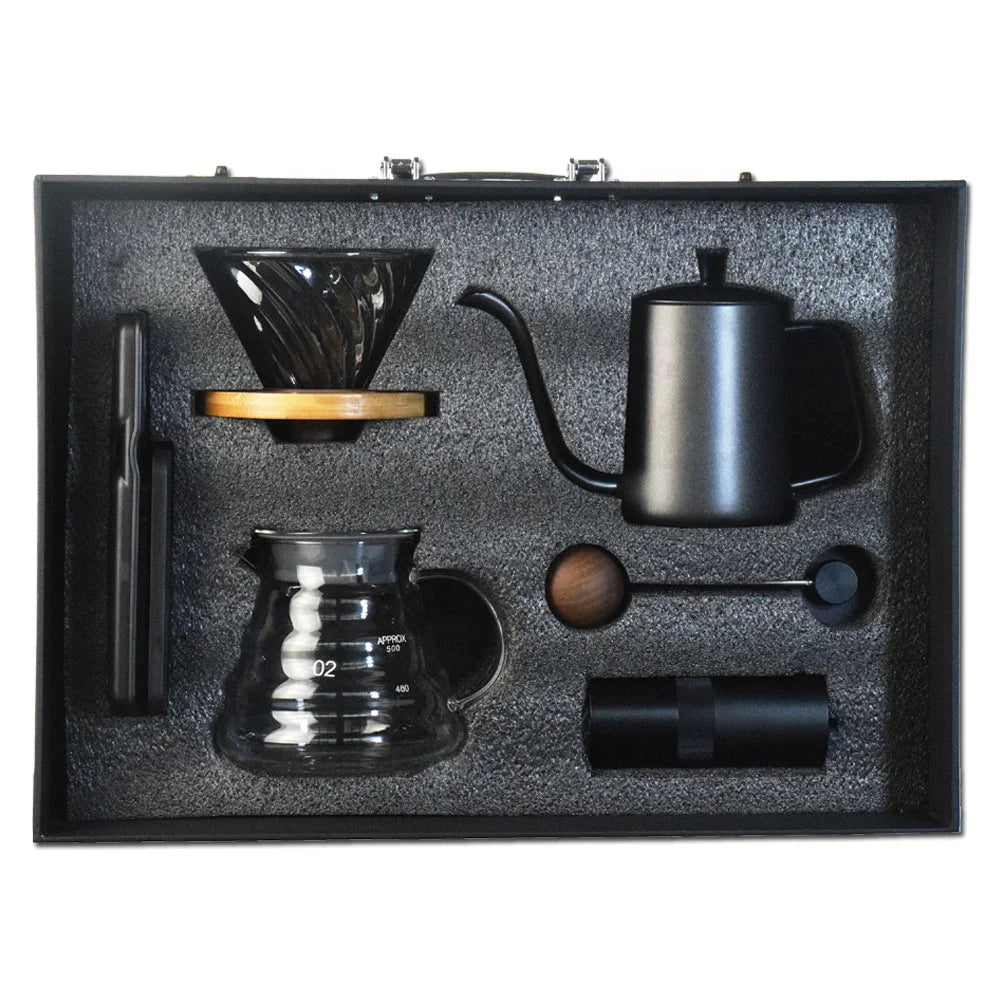 New Arrivals Drip Coffee Maker Set Bag for Traveling Coffee Grinder Scale with Timer Pour Over Kettle