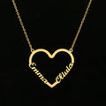 Stainless Steel Gold Choker Jewelry Name Initial Pendant Necklaces Custom Name Heart Chain Necklace for Women