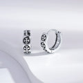 Wholesale Earrings Jewelry Rhodium Plated Cross Huggie 925 Sterling Silver Fine Jewelry Earrings
