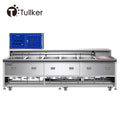 Tullker Six Tank Industrial Ultrasonic Cleaner with Agitation Agitated Mirror Stainless Steel Auto Parts Ceramic Chip Circuit