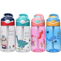 AOHEA  Leak-proof BPA-free Tritan  Portable  Water Bottle WIth Spring Straw for Summer Outdoor Activity for Kids