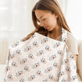 Adjustable Soft Muslin Cotton Nursing Cover Wholesale Breastfeeding Multi-Purpose with Comfortable Neck Strap