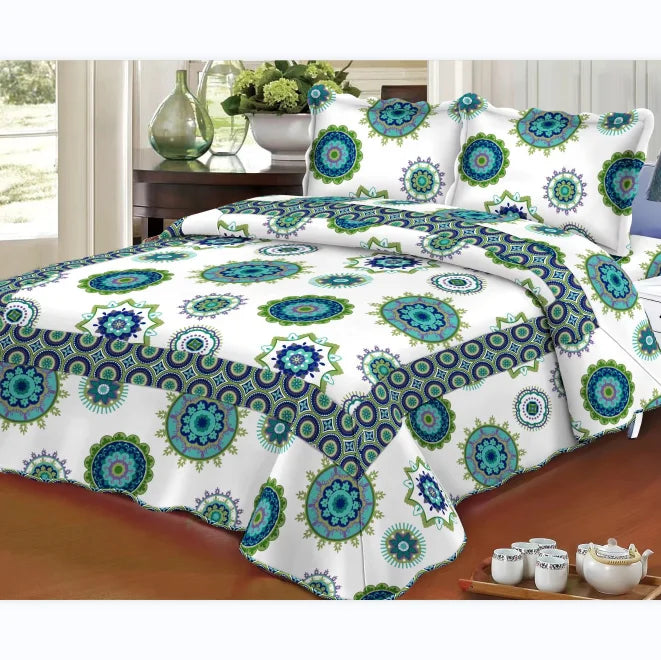 Wholesale Christmas Microfiber Bedspreads and Quilted Bedding Sets Floral Pattern for Home Use