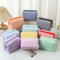 Portable Striped Travel Makeup Storage Bag Fashion Travel Cosmetic Bag for Girls Women