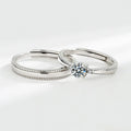 BASQUESUN Factory at First Sight a Couple Falls in love with a Copper Inlaid Zircon Simple and Romantic Open-end Ring
