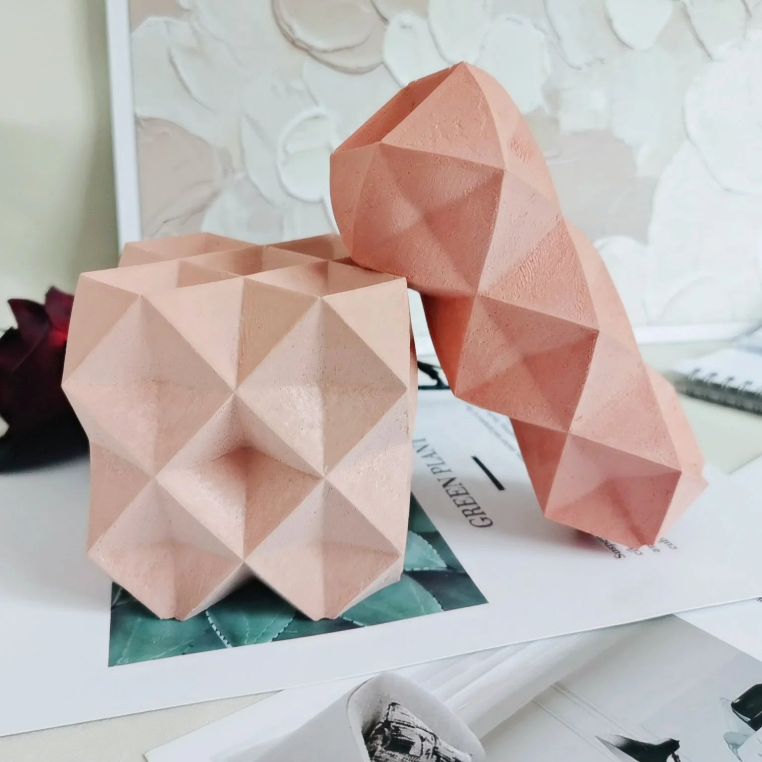 D-8168 Cube Simple Style Candle Mold Silicone Mold Geometry Gypsum Plaster Pouring Tools Ornament Scented Wax Resin Mould
