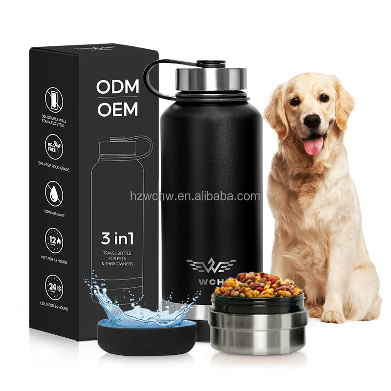 Custom 32oz Eco-Friendly Portable Waterproof Dog Puppy Travel Bowls Outdoor Walking Food Grade Plastic