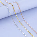 18k Gold Plated Sterling Silver 925 Jewellery Necklace Minimalistic S925 Silver Melon Seed Chain for Jewelry Making