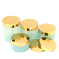 Shiny Gold Silver Lid Plastic Jar Cosmetic Refillable Bottle 4oz100g 120g 150g 200g 250g PET Light Blue Plastic Container Pot