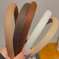 High-Grade Retro Style Hair Accessories Small Fresh Sponge Check Hair Band Wide Edge Hair Clip for Girls Fabric Plastic Material