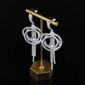 Elegant Ladies Earrings Luxury Cubic Zirconia Chandelier Earrings for Women Bridal Fine Jewelry Tassel Earrings