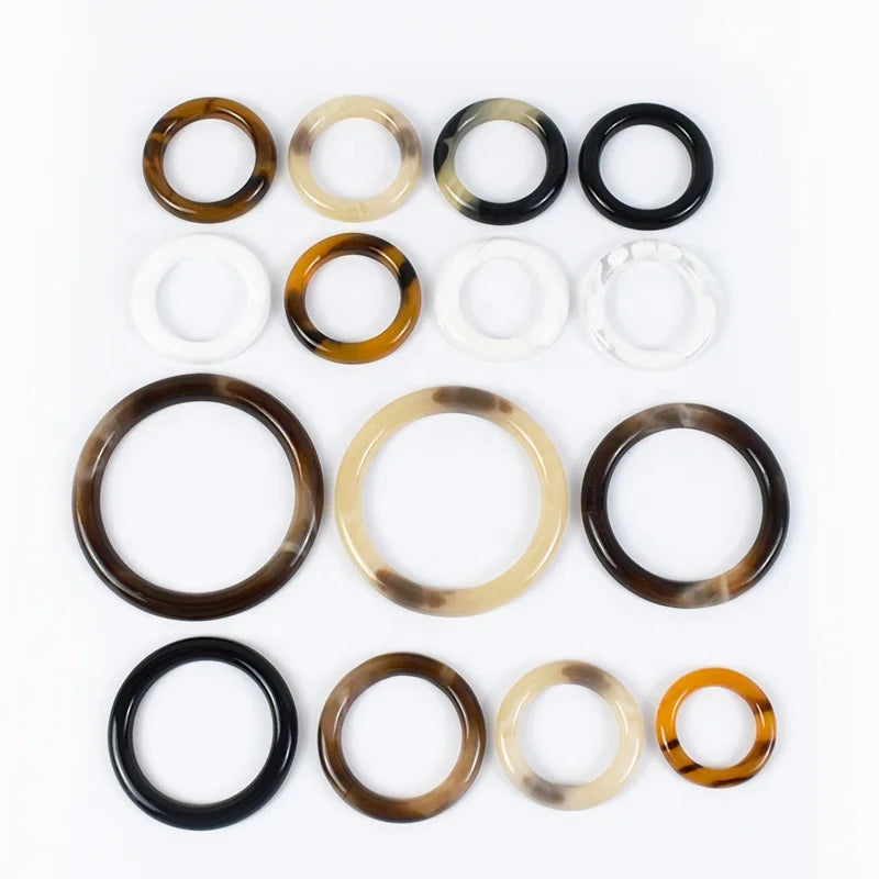 Deepeel BK089 25mm Garment Accessories DIY Handmade Decorative Kit Round Resin O Ring Buckles for Belt Coat Bag