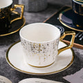 Nordic Marble Coffee Mugs Matte Luxury Water Cafe Tea Milk Cups Condensed Coffee Ceramic Cup Saucer Suit With Dish Spoon Set