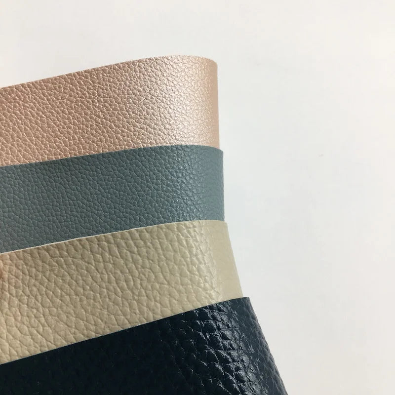 Factory Embossed Printed Litchi Grain PVC Artificial Leather Waterproof Abrasion-Resistant Upholstery Sofa Car Seat Furniture