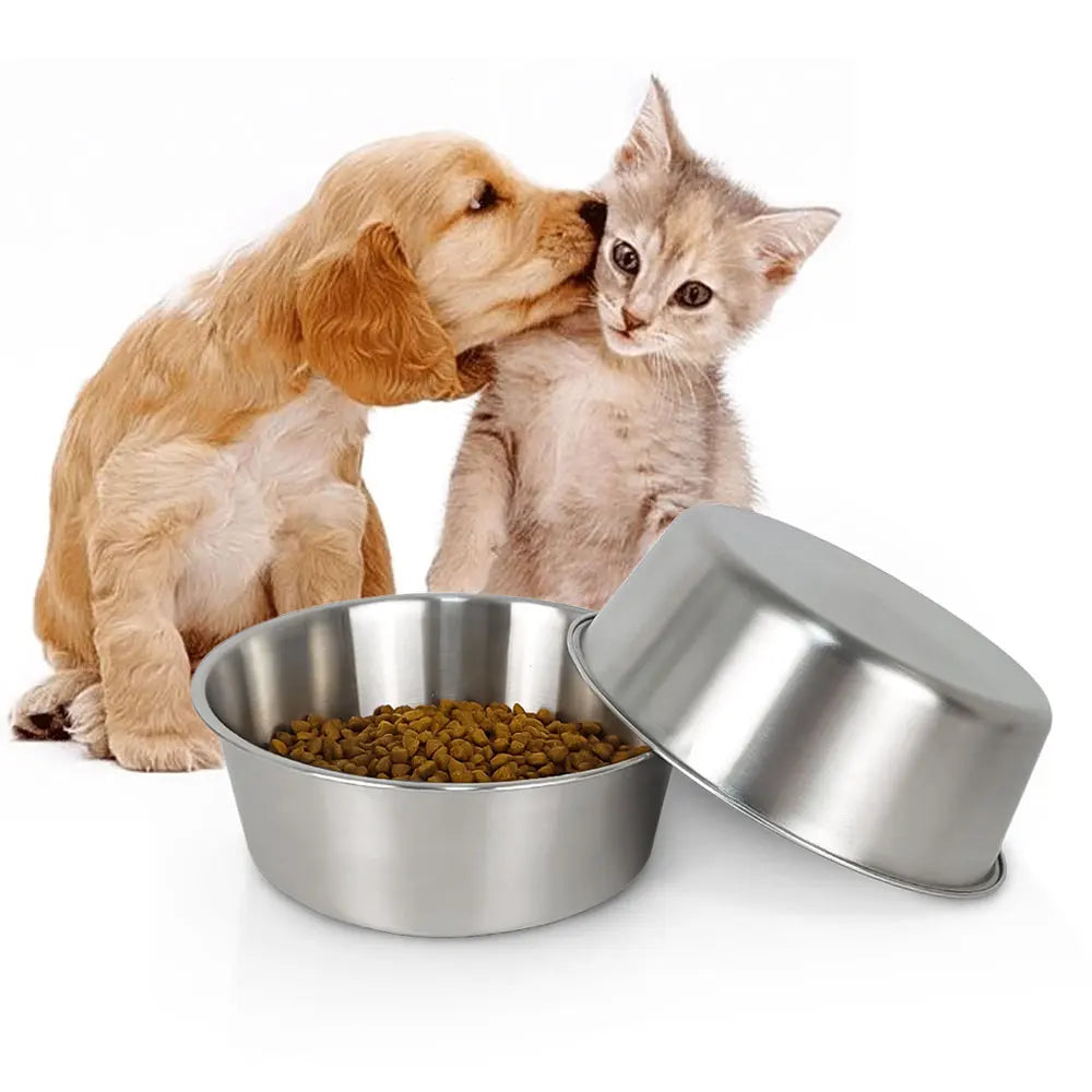 LIHONG Stainless Steel Dog Bowls Non-Slip Dog Food Bowl and Water Metal Pet Bowls Rust Resistant Suitable for Small Medium Large