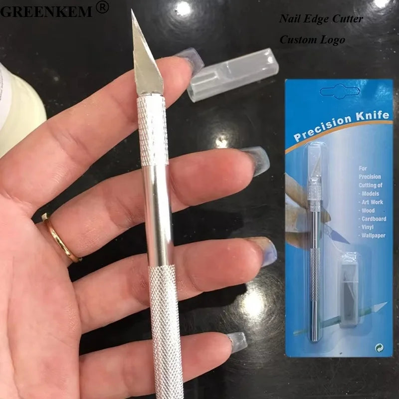GREENKEM 2021 Best Selling Nail Accessories Knife 3d Nail Art Acrylic Cutting Tool Nail Edge Cutter
