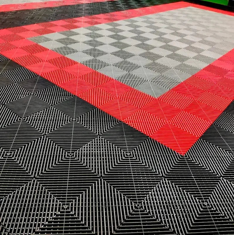 Hot Sale Car Wash Drainage Non-Slip Plastic Interlocking Garage Floor Tiles