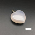 HZ Natural White Agate Stone Pendant Heart Shape Tini Pendant Stone Jade Pendant Jewelry Ornament Necklace for Gift Jewelry