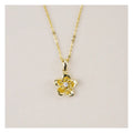 Wholesale 925 Silver Pendant Necklace for Women Gold Plated Flower Shape with Zircon for Weddings and Engagements
