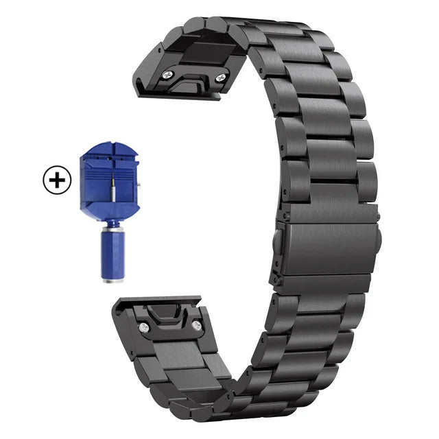 High Quality Quickfit 316L Stainless Steel Watch Bands 26MM 22MM Sizes for Garmin Fenix 7 7X5X X3 6X 3HR Watches