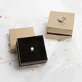Custom Embossed Foil Logo Paper Cardboard Mini Accessories Velvet Inset Jewellery Packaging Box Small Ring Earrings Jewelry Box