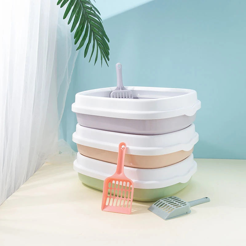 Cat Litter Box Self Cleaning Litter Pan Hooded Eco-friendly Cat Toilet Sand Box Plastic Cat Litter Box
