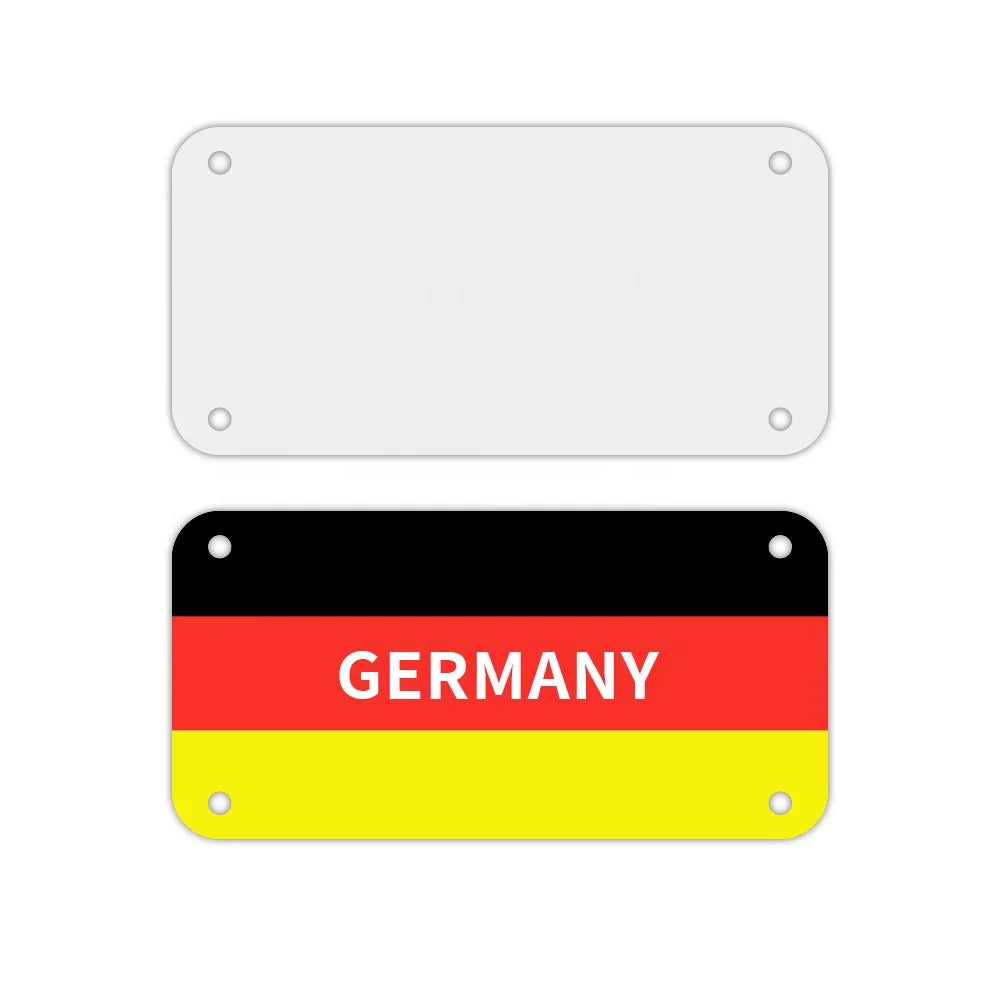 Prosub Wholesale 0.65MM Single Side Metal Sign Blank Sublimation Aluminum Nameplate DIY Design Printing Warning Signs Plate