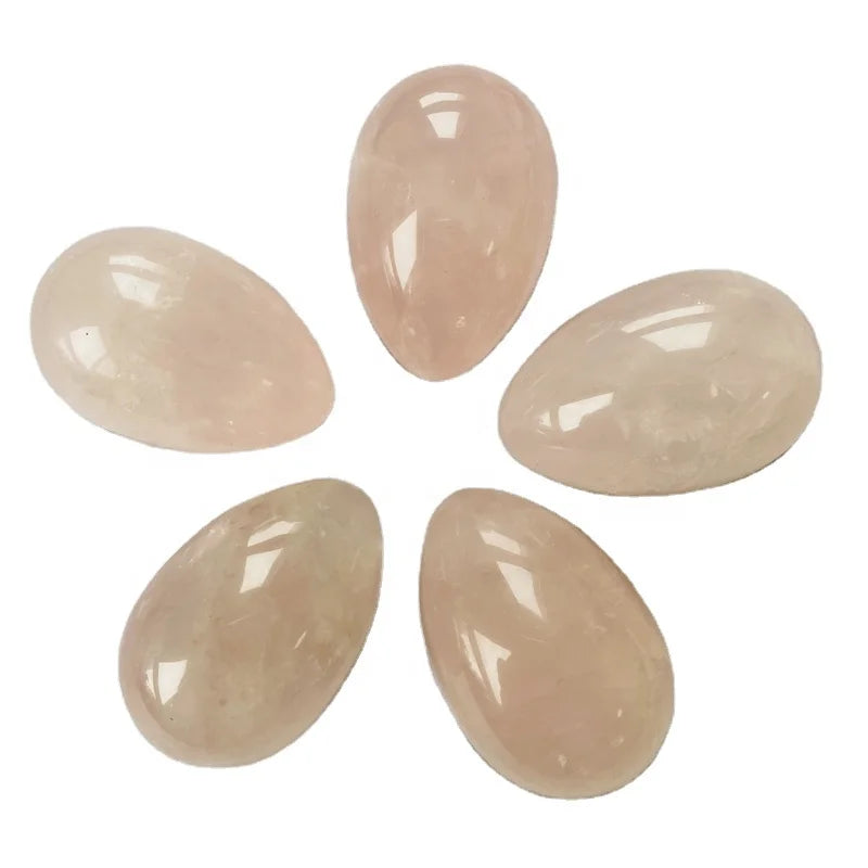 Wholesale Natural Pink Crystal Yoni Egg Rose Quartz Yoni Eggs Healing