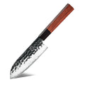 Hot Selling Natural African Mkuruti Wood Handle Forged AUS10 Stainless Steel Chef Knife Santoku Knife MegaBDM