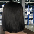 Cheap Short Human Hair Transparent Lace Front Double Drawn Bob Wig 10inch Mink Hair Glueless Wigs for Black Women