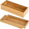 Bathroom Vanity Polished Bamboo Wood Tray Small Multifunction Storage Counter Drawer Rectangular Toilet Paper Holder Flower