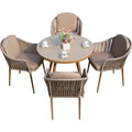 Outdoor Courtyard Home Leisure Small Coffee Table Outdoor Terrace Balcony Rattan Able and Chairs Wicker Chair Four-piece Set
