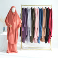 Loriya EID Ramadan Top Selling Muslim Women's Dresses Islamic Clothing Jilbab Abaya Long Skirt Dubai 2 Piece Abaya Set Wholesale