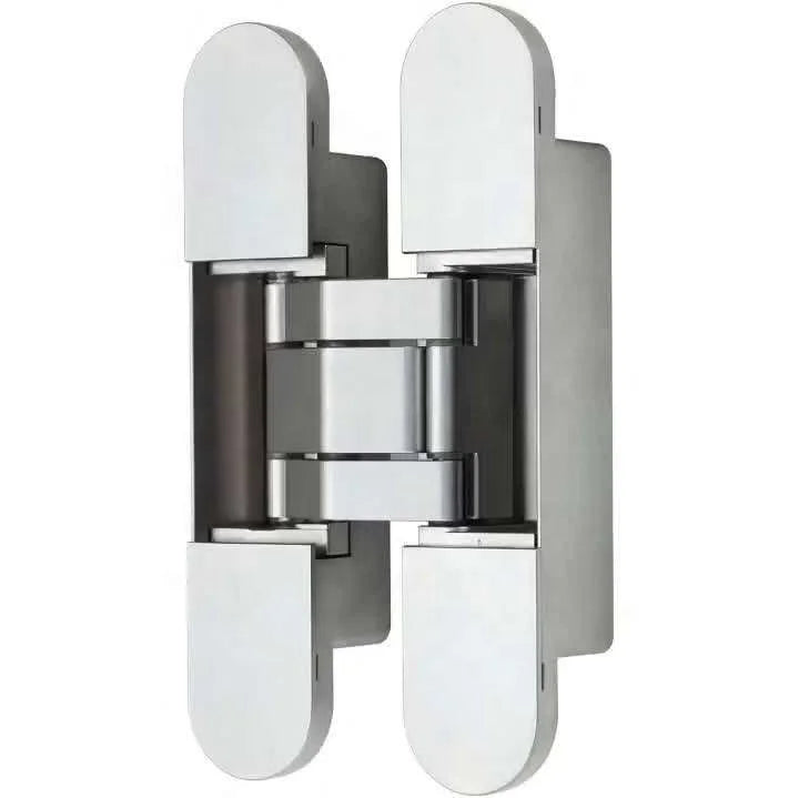 HM1201 Factory Directly Three-Axles Heavy Duty Invisible Mute Chrome Plated Zinc Alloy Door 3D Adjustable Bathroom Kitchen
