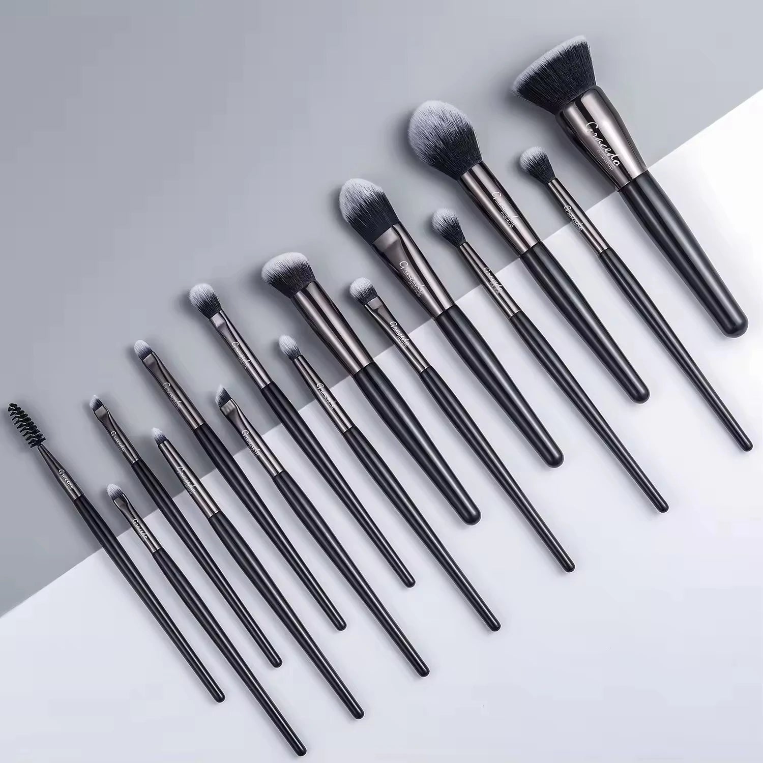 Gracedo Professional 15-Piece Synthetic Hair Wood Handle Luxury Face Makeup Brush Set Concealer Brush ISO9001 Certified